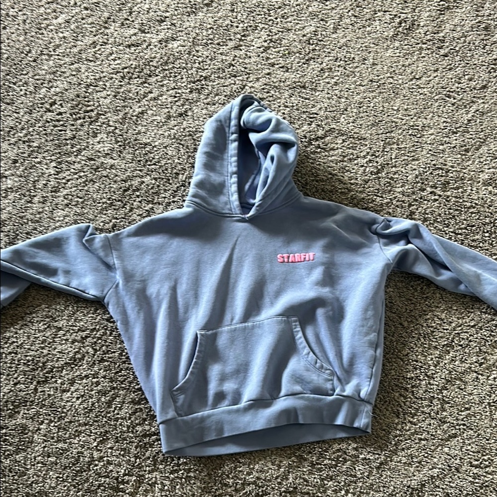 Blue Relaxed Fit Hoodie Sweatshirt